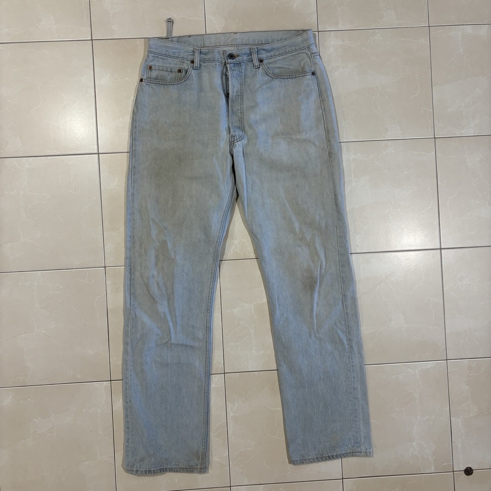 Vintage Levis 501XX Jeans Mens 34x32 Denim Button Fly Made in USA 80s Flawed